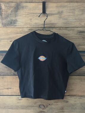 Dickies Black Crop Tee with Small Logo
